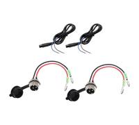 sourcing map 2 puertos de carga de scooter eléctrico de 3 pines, puerto de carga de scooter eléctrico con terminales, cable de carga, cubierta impermeable para batería de scooter electrónico, 5.71