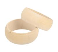 sourcing map 2 pulseras de madera, 84 mm de diámetro exterior y 69 mm de diámetro interior, anillos de madera redondos lisos sin terminar, color madera natural, pulseras circulares de macramé para