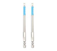 sourcing map 2 puntas de destornillador de impacto hexagonales de 4 mm (H4.0) de cabeza plana magnética de 1/4 pulgadas, vástago hexagonal de 110 mm de largo, chapado en cromo, brocas hexagonales de