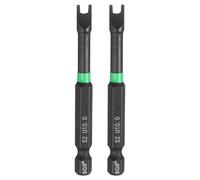 sourcing map 2 puntas de destornillador en forma de U de 70 mm de longitud S2 de acero U10, herramientas eléctricas con vástago hexagonal de 1/4 pulgadas para reparación de precisión de electricista