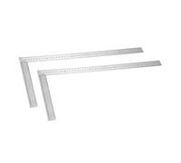sourcing map 2 reglas cuadradas de precisión de maquinista de 20 pulgadas de acero inoxidable de 90 grados, herramienta de encuadre de metal en ángulo recto para carpintería profesional y carpintería