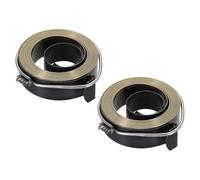 sourcing map 2 resortes de retorno de prensa de taladro, 64 x 19 x 1 mm, montaje de resorte helicoidal de acero, acabado de ennegrecimiento químico para varios sistemas de bobina de aspiradora y