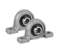 sourcing map 2 rodamientos de bloque de almohada KP08 de 5/16 pulgadas (8 mm) de aleación de zinc, rodamiento de brida montado en autoalineación, (ABEC5)