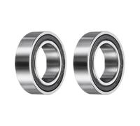 sourcing map 2 rodamientos de bolas no estándar 254212-2RS de 25 mm de diámetro interior x 42 mm de diámetro exterior x 12 mm de grosor, rodamientos dobles de acero cromado sellados de goma para
