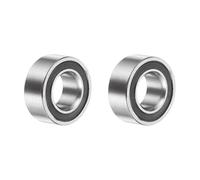 sourcing map 2 rodamientos de bolas SMR105-2RS de ranura profunda, 5 x 10 x 4 mm, rodamientos de doble blindaje de acero inoxidable 440C, ABEC 5