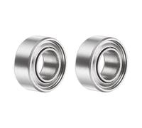 sourcing map 2 rodamientos de bolas SMR63ZZ de ranura profunda, 3 x 6 x 2,5 mm, rodamientos de doble blindaje de acero inoxidable 440C, ABEC 5