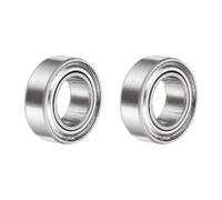 sourcing map 2 rodamientos de bolas SMR95ZZ de ranura profunda, 5 x 9 x 3 mm, rodamientos de acero inoxidable 440C con doble blindaje, ABEC 5