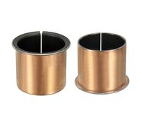 sourcing map 2 rodamientos de manga con brida, diámetro de 60 mm x 65 mm de diámetro exterior x 60 mm de longitud, 75 x 2,5 mm de diámetro de brida x t bujes de bronce sinterizado, rodamientos