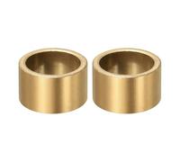 sourcing map 2 rodamientos de manguito, 20 mm de diámetro x 25 mm de diámetro exterior x 15 mm de longitud, bujes de bronce sinterizado autolubricantes