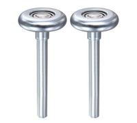 sourcing map 2 rodillos de puerta de garaje de acero chapado en zinc de 1.8 pulgadas para riel de garaje de 2 pulgadas, ruedas silenciosas de vástago de 3.75 pulgadas de largo, 10 rodamientos de bolas