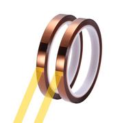 sourcing map 2 rollos de cinta térmica, 10 mm x 33 m, cinta de sublimación de transferencia de calor de poliimida, sin residuos, cintas resistentes a altas temperaturas para placa de circuito de