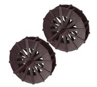 sourcing map 2 ruedas de agua para fuente, 2.4 pulgadas, estatua de la fortuna, ruedas de acuario, decoración de fuentes de agua, color marrón