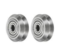 sourcing map 2 ruedas para impresora 3D con ranura en V POM, ruedas de pórtico sólidas de alta velocidad con polea de plástico 625zz rodamiento lineal para impresora 3D, máquina CNC, color plateado, 5