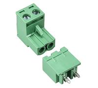 sourcing map 2 sistemas femeninos del bloque de terminales del tornillo del PWB de la echada del Pin 5.08m m 20, Conector PCB