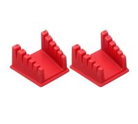 sourcing map 2 soportes de alambre para soldar, soporte de soldadura de plástico, soporte de abrazadera de estación de soldadura con 6 ranuras para cables de varios tamaños