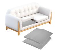 sourcing map 2 soportes de cojín para sofá, 20 x 20 pulgadas, tablero curvado de soporte para sofá para asientos de cojín caídos, reemplazo de asiento de muebles de espuma, color gris claro