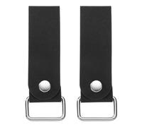 sourcing map 2 soportes para cinta métrica de cuero de 4.8 pulgadas para cinturones casuales regulares y cinturones de herramientas de trabajo, color negro