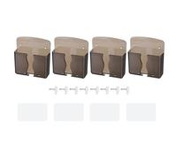 sourcing map 2 soportes para teléfono montados en la pared, soporte autoadhesivo para teléfono de PC con agujero de carga, cargador de control remoto, organizador para el hogar, oficina, dormitorio