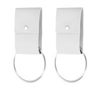 sourcing map 2 soportes para toallas con bucle, soporte de cuero para toallas de cocina, baño, gancho de pared, colgador de puerta de horno para decoración del hogar, armarios, mango de horno o
