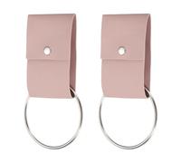 sourcing map 2 soportes para toallas con bucle, soporte de cuero para toallas de cocina, baño, gancho de pared, colgador de puerta de horno para decoración del hogar, armarios, mango de horno o