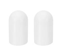 sourcing map 2 tapas difusoras de linterna, 28,6 mm de diámetro interior x 55 mm de altura, tapas protectoras de rosca de tornillo para luces LED de 29-32 mm, pernos de tubo de muebles, color blanco