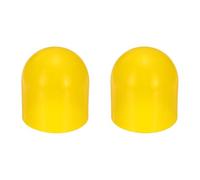 sourcing map 2 tapas difusoras de linterna, 43 mm de diámetro interior x 50 mm de altura, tapas protectoras de rosca de tornillo para luces LED de 44-46 mm, tornillo de tubo de muebles, amarillo