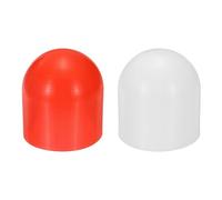 sourcing map 2 tapas difusoras de linterna, 43 mm de diámetro interior x 50 mm de altura, tapas protectoras de rosca de tornillo para luces LED de 44-46 mm, perno de tubo de muebles, rojo/blanco