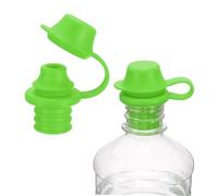 sourcing map 2 tapones de silicona para vino, reutilizables, a prueba de derrames, con tapa protectora para vino, cerveza, champán, hogar, cocina, bares, color verde