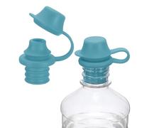 sourcing map 2 tapones de silicona para vino, reutilizables, a prueba de derrames, con tapa protectora para vino, cerveza, champán, hogar, cocina, bares, color azul oscuro