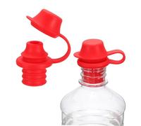 sourcing map 2 tapones de silicona para vino, reutilizables, a prueba de derrames, con tapa protectora para vino, cerveza, champán, hogar, cocina, bares, color rojo