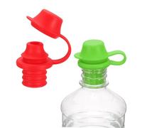 sourcing map 2 tapones de silicona para vino, reutilizables, a prueba de derrames, con tapa protectora para vino, cerveza, champán, hogar, cocina, bares, color verde y rojo