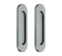 sourcing map 2 tiradores autoadhesivos para puerta corrediza, aleación de aluminio de 4 pulgadas, tiradores empotrados ovalados para puertas de vidrio, ventanas, cajones, aparadores, armarios, color