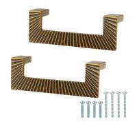 sourcing map 2 tiradores de gabinete de aleación de zinc de 4.4 pulgadas, manijas de tocador de baño, centro de agujero de 3-3/4 pulgadas para armario de cocina, color bronce