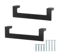 sourcing map 2 tiradores de gabinete de aleación de zinc de 5.7 pulgadas, tiradores de cajón de baño, centro de agujero de 5 pulgadas para aparador de cocina, armario, color negro