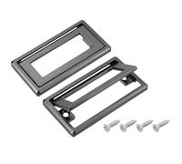 sourcing map 2 tiradores empotrados, 2.5 pulgadas entre el centro del agujero oculto, para muebles, manijas cuadradas con tornillos para cajones y armarios, 3.3 pulgadas de longitud, color gris