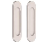 sourcing map 2 tiradores ovalados autoadhesivos para puerta corrediza, aleación de aluminio de 3.9 pulgadas, tiradores de dedo para puerta corrediza de granero, ventanas, armarios, color gris