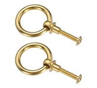 sourcing map 2 tiradores y pomos de latón de 1.18 pulgadas para cajones, armarios, cajones, pomos con tornillos para aparador, armario, armario, tono dorado