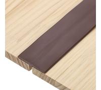 sourcing map 2 tiras de transición de moldura en T, 10 pies x 1.97 pulgadas (largo x ancho), tira divisora plana de PVC para suelos de vinilo autoadhesivo para unir huecos de suelo, puertas, café