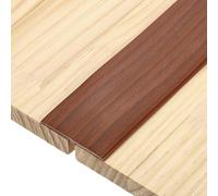 sourcing map 2 tiras de transición de moldura en T, 10 pies x 1.97 pulgadas (largo x ancho), tira divisora plana de PVC para suelos de vinilo autoadhesivo para unir huecos de suelo, puertas, nogal