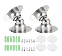 sourcing map 2 topes magnéticos para puerta de 1.9 pulgadas, soporte magnético para puerta de pared, topes de puerta de acero inoxidable para dormitorio, baño, cocina, oficina, color plateado