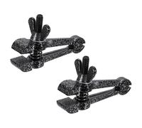 sourcing map 2 tornillos de banco universales de 35 mm, abrazadera de banco portátil para carpintería, perforación de metal, conducto de corte, color negro