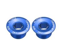 sourcing map 2 tornillos de cubierta de manivela de bicicleta M19 de aleación de aluminio para bicicleta, tornillo de fijación para manivela, brazo de cadena para bicicleta de montaña, color azul