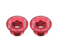 sourcing map 2 tornillos de cubierta de manivela M19 de aleación de aluminio para bicicleta, tornillo de fijación de manivela para bicicleta de montaña, color rojo
