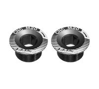 sourcing map 2 tornillos de cubierta de manivela M20 de aleación de aluminio para bicicleta, tornillo de fijación de manivela para bicicleta de montaña, color negro