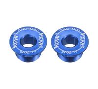 sourcing map 2 tornillos de cubierta de manivela M20 de aleación de aluminio para bicicleta, tornillo de fijación de manivela para bicicleta de montaña, color azul