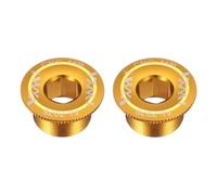 sourcing map 2 tornillos de cubierta de manivela M20 de aleación de aluminio para bicicleta, tornillo de fijación para manivela, brazo de cadena para bicicleta de montaña, color amarillo