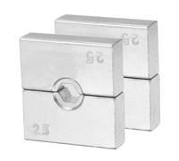 sourcing map 2 troqueles de crimpado hidráulicos de 3 AWG de 25 mm, 12 toneladas hexagonales, para YQK-240/300, herramienta de crimpadora de terminales de alambre eléctrico, cable de acero