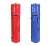 sourcing map 2 tubos de almacenamiento para varillas de soldadura, contenedor de electrodos de tungsteno de 14.5 pulgadas, resistente al aire, impermeable, capacidad de 4,5 kg con correa, rojo, azul