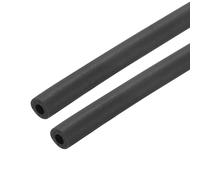 sourcing map 2 tubos de espuma de aislamiento de tubo de identificación de 1/8 pulgadas, cubierta de tubo EPDM de 1/4 pulgadas de diámetro exterior, tubo de barra enrollable de 4.9 pies de largo