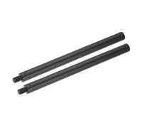 sourcing map 2 tubos de extensión de metal para micrófono de 3/8 pulgadas macho a 3/8 pulgadas hembra, extensores de tubo de extensión de micrófono para micrófono extendido, 8.27 x 0.6 pulgadas, negro